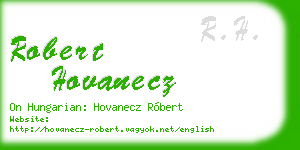 robert hovanecz business card